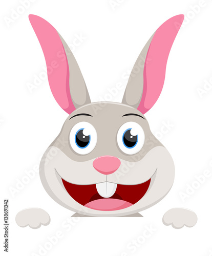 Cute rabbit with Easter egg