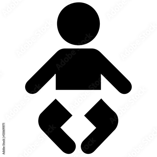 Gender symbol. Toilet symbol in unicode. Baby changing station. Vector Format.