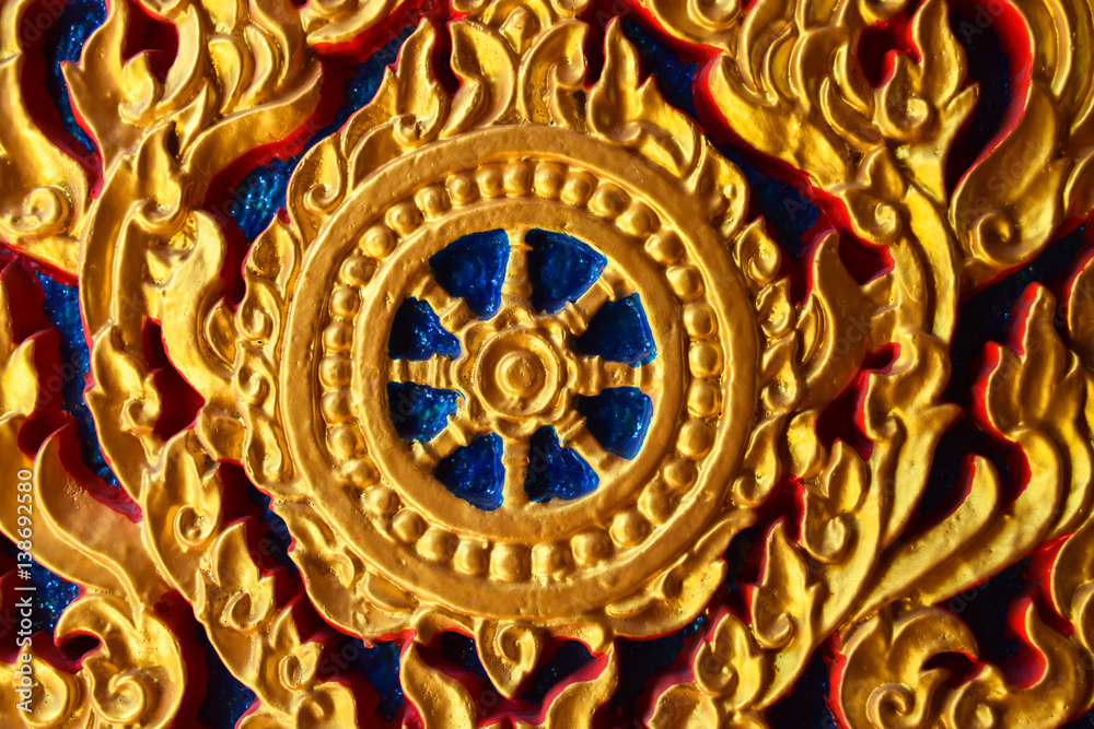 Obraz premium artistic relief in temple