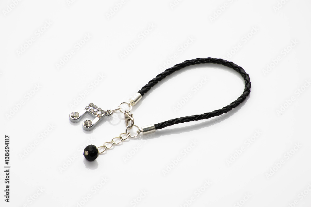 Youth bracelet made with leather and crystal glass, female jewelry and fashion Youth bracelet made with leather and crystal glass, female jewelry and fashion