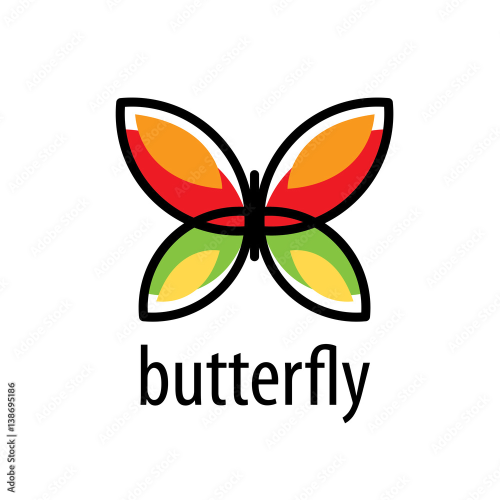 Obraz premium vector butterfly logo
