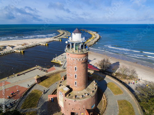 Foto Lighthouse on the baltic seashore