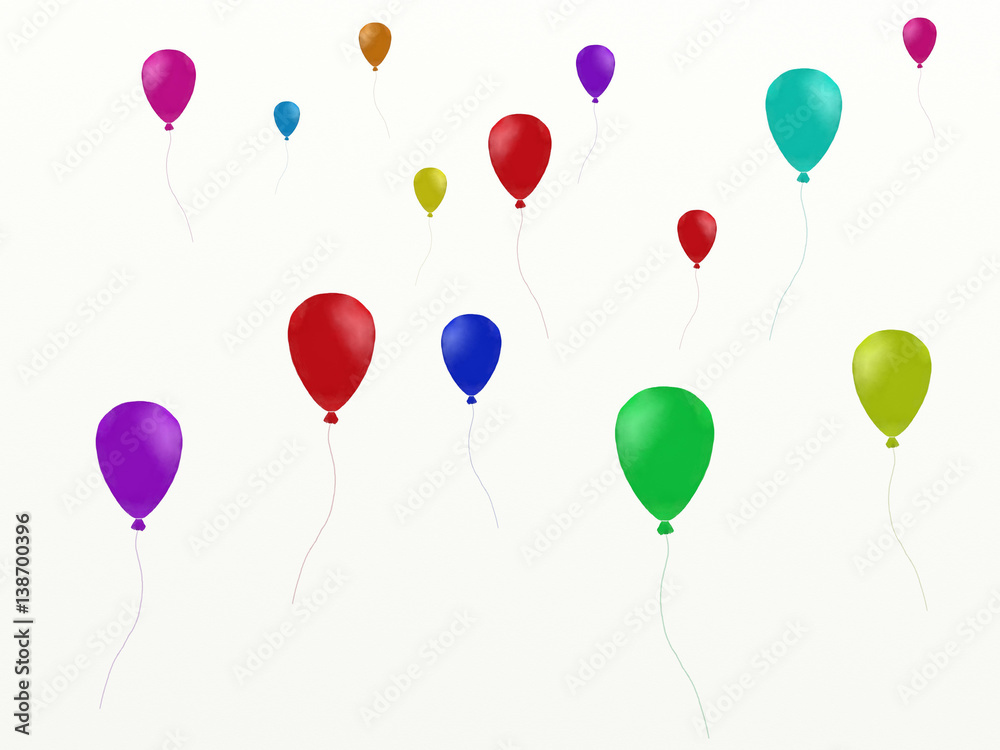 Balloons. Simple illustration of ballons