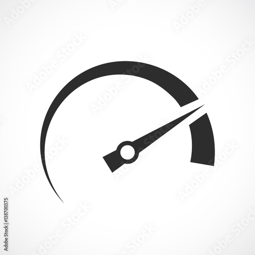 Speedometer arrow vector icon photo