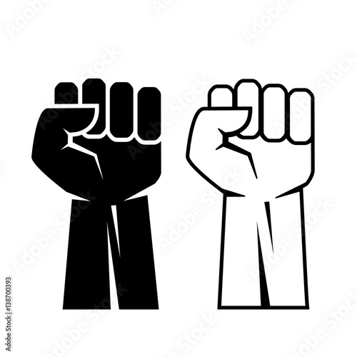 Fist vector icon set