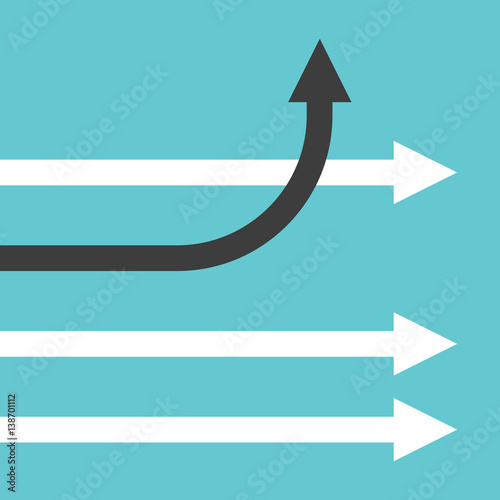 Black and white arrows
