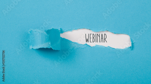 Webinar message on Paper torn ripped opening