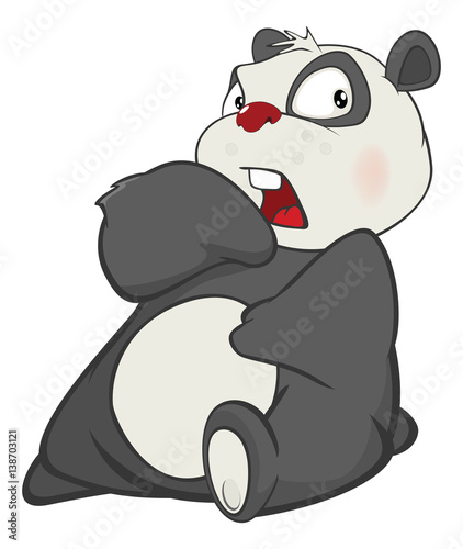 Fototapeta Naklejka Na Ścianę i Meble -   Illustration of a Cute Panda. Cartoon Character 