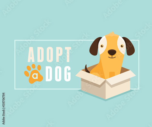 Adopt a dog banner design