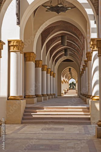 Corridor of arches abstract architecture