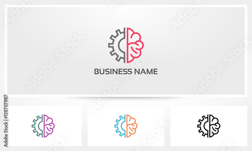 Brain Gear Mind Logic Logo