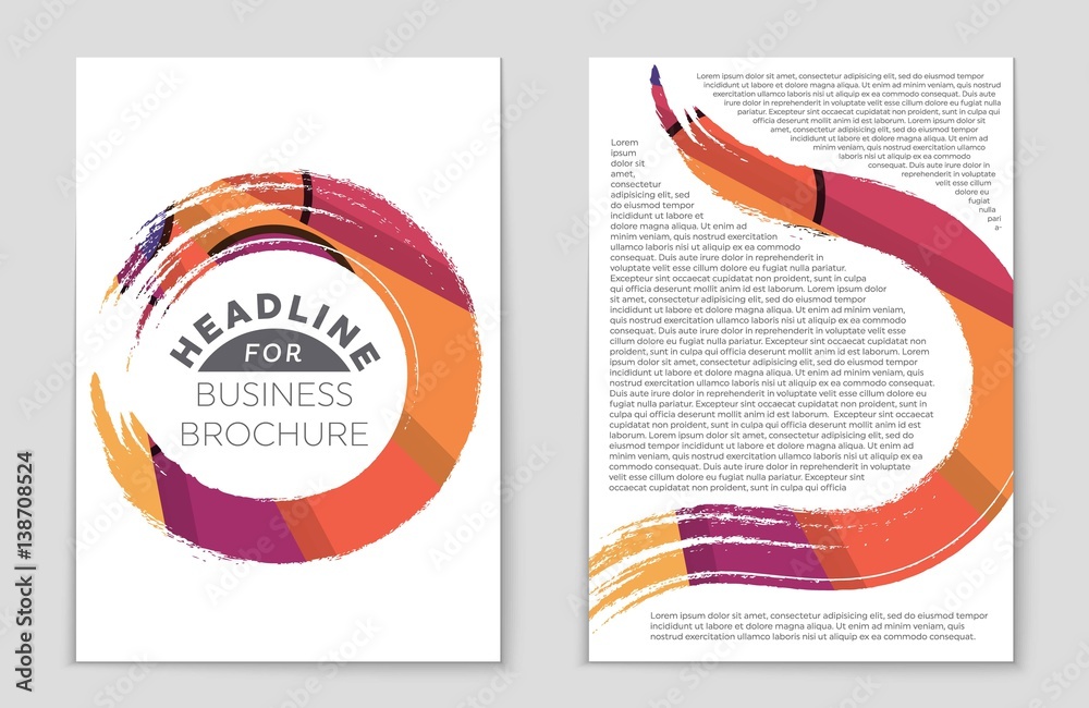 Fototapeta premium Abstract vector layout background set. For art template design, list, front page, mockup brochure theme style, banner, idea, cover, booklet, print, flyer, book, blank, card, ad, sign, sheet,, a4.