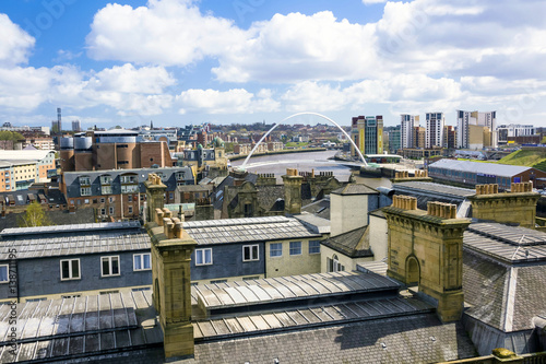 Newcastle City Skyline with the Millennium Bridge in the distance. © Duncan Andison