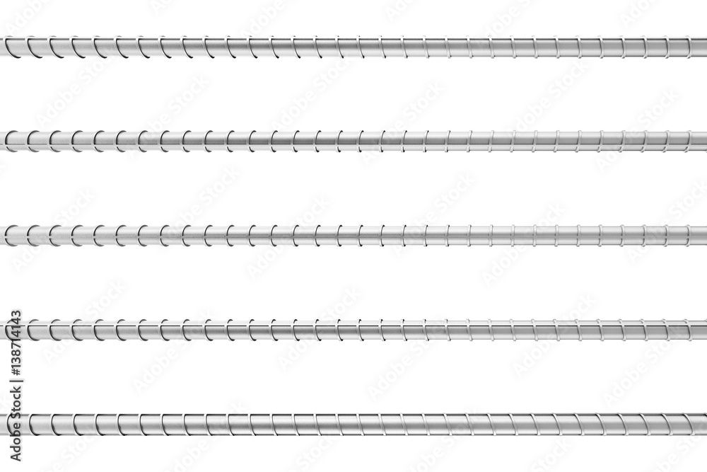 Fototapeta premium Metal Reinforcement Steel Rebars. 3d Rendering