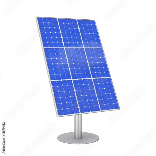 Blue Solar Panel. 3d Rendering