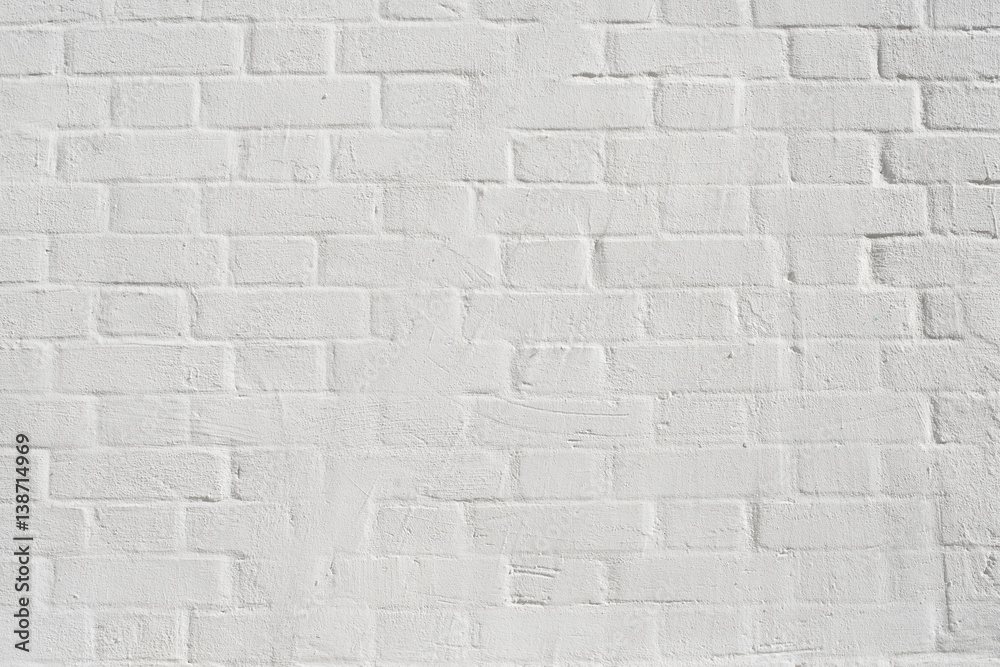 Obraz premium brick wall painted white