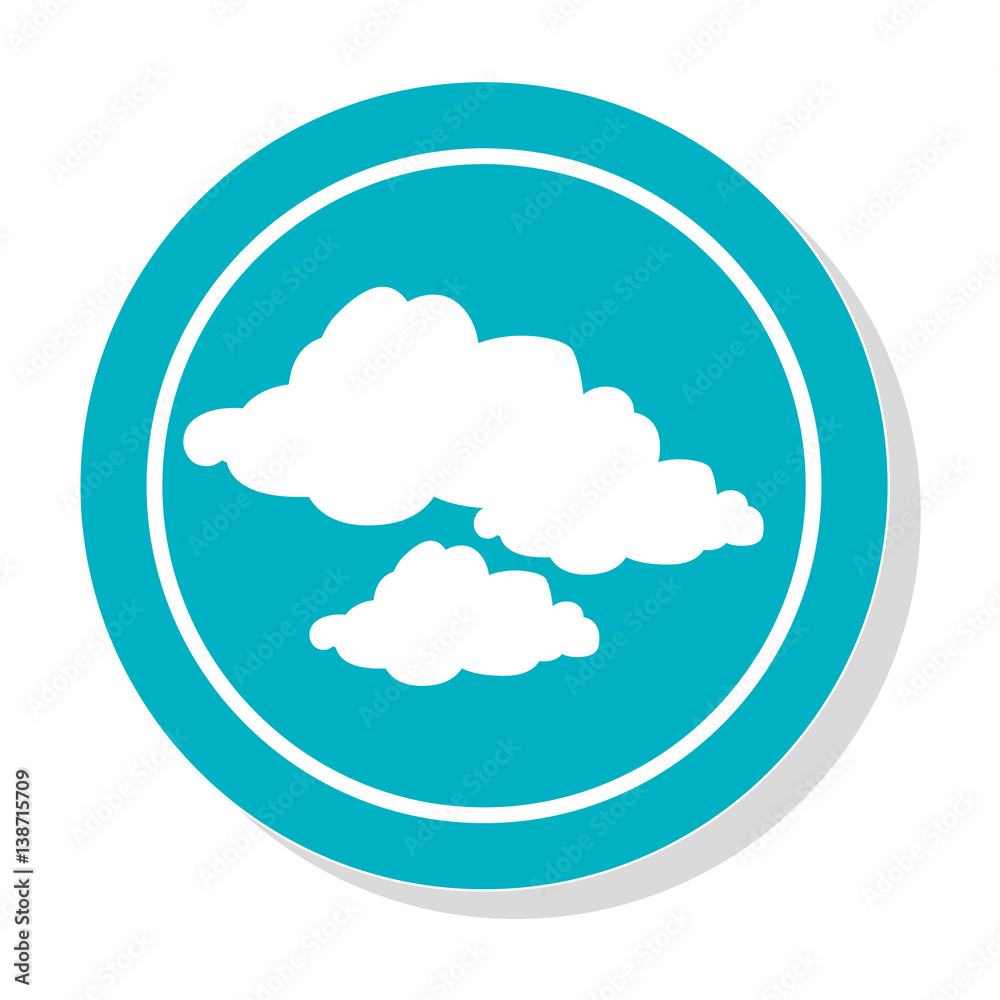 circular frame with silhouette set clouds icon vector illustration circular frame with silhouette set clouds icon vector illustration