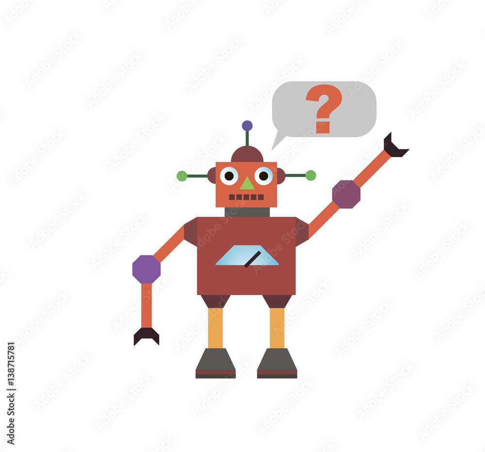 Robot with a question mark