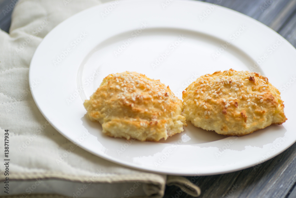 cookies coconut on cookies coconut on