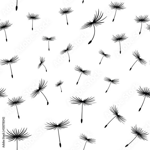 dandelion seeds seamless background
