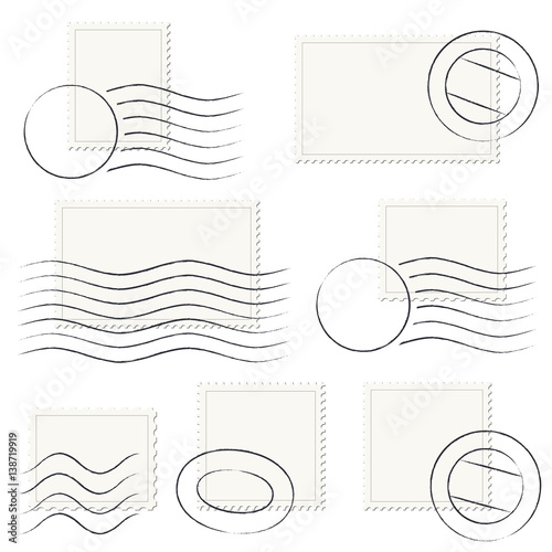 collection of post marks and stamps