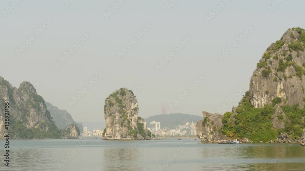 Landscape of the city of Ha Long Bay to the mountains. Landscape of the city of Ha Long Bay to the mountains.