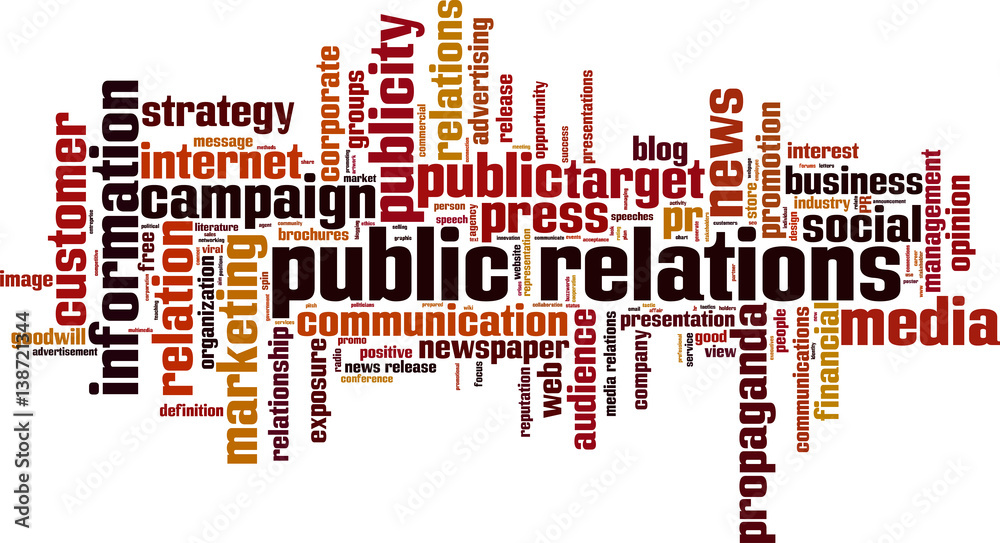 Fototapeta Public relations word cloud