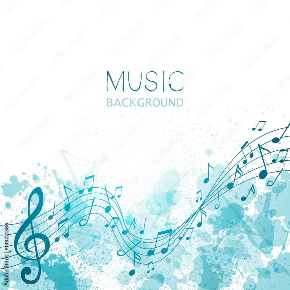 Fototapeta premium Vector Illustration of an Abstract Music Design
