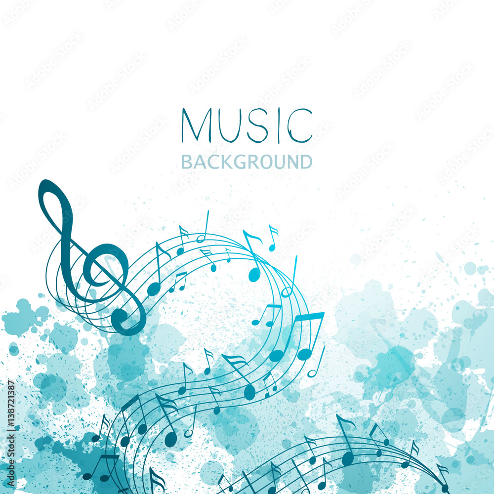 Fototapeta premium Vector Illustration of an Abstract Music Design