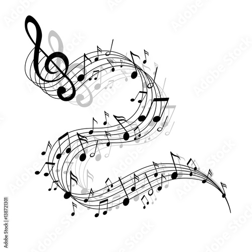 Vector Illustration of an Abstract Music Design