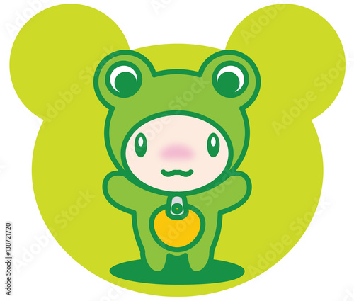 The stuffed toy of the Frog