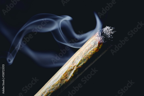 Close up of medical marijuana joint photo