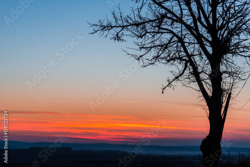 Fototapeta Naklejka Na Ścianę i Meble -  Sunset and orange sky