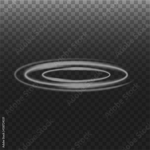 Smoke circle on transparent background
