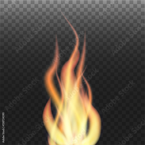 Flame on transparent background