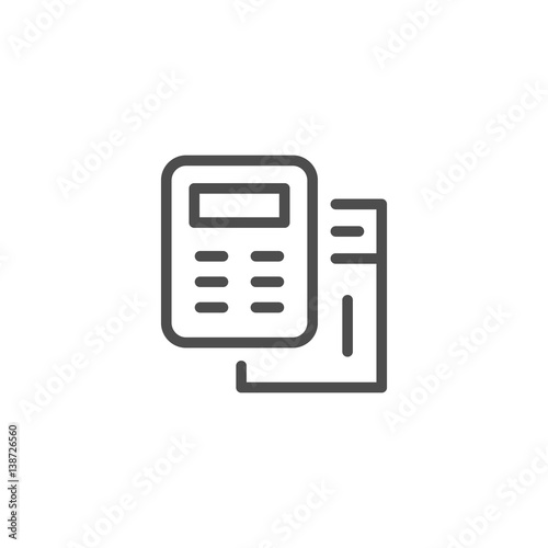 Accounting service line icon