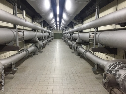 Pipes in waterworks photo