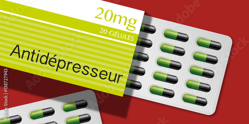 Médicament - Gélules - Antidépresseur - santé - médecine