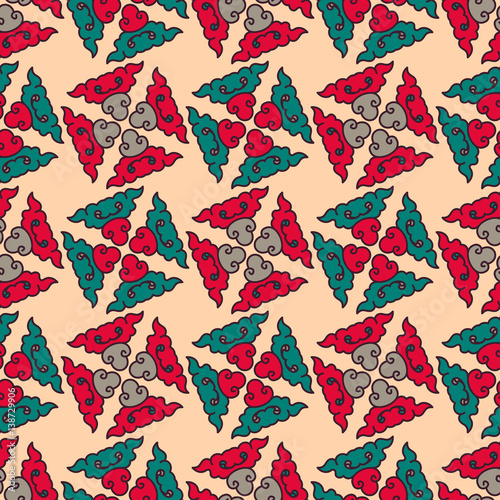 Vector abstract seamless patchwork pattern. Arabic tile texture with geometric and floral ornaments. Decorative elements for textile, book covers, print, gift wrap. Vintage boho style.