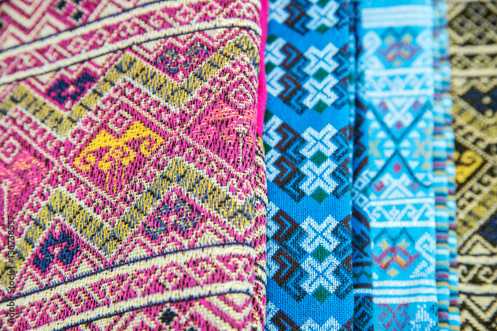 Thailand Cultural Fabric beautiful background