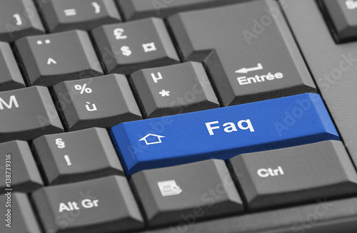 Touche faq bleu