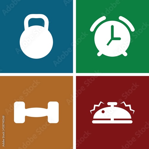 Set of 4 bell filled icons