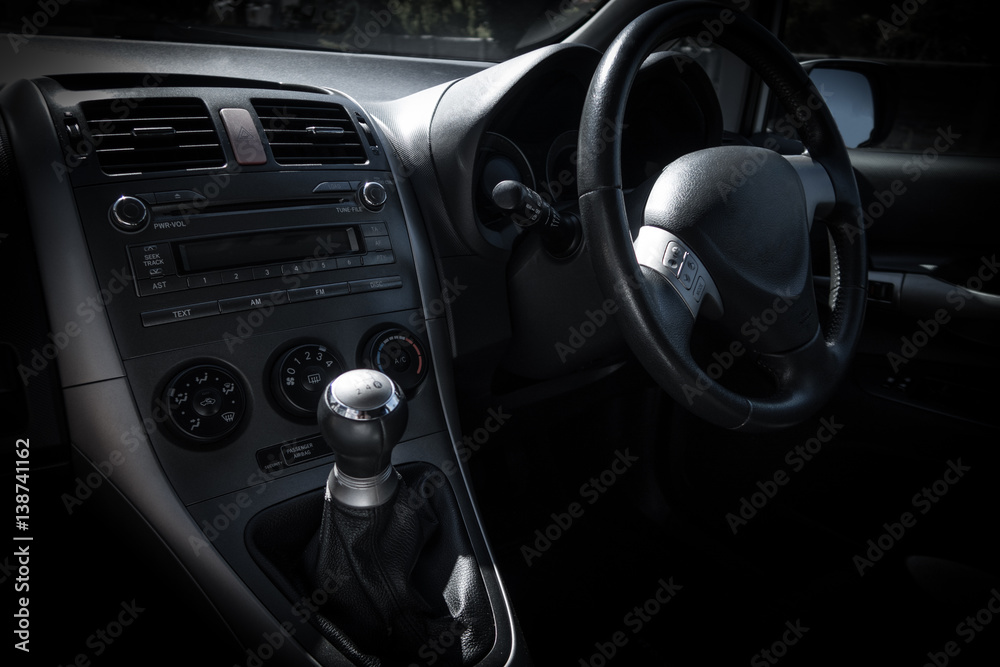 car interior and dashboard
