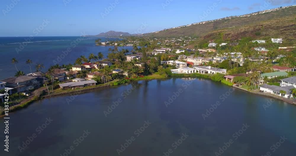 Drone video of luxury waterfront homes on the Peiko Peninsula Hawaii Drone video of luxury waterfront homes on the Peiko Peninsula Hawaii