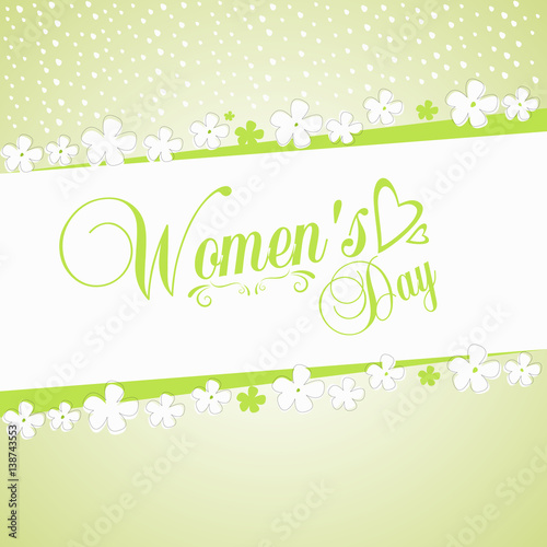 International Women s Day on 8 March. Use as design poster  postcard