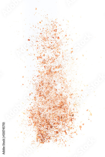 Cayenne pepper isolated on white background Flying Cayenne pepper