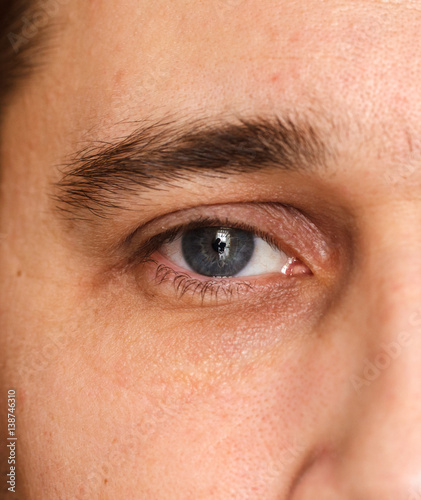 open men eye. Macro shooting