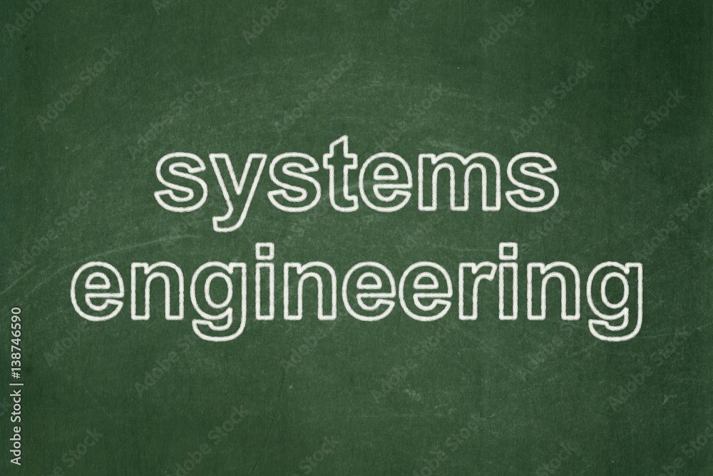 Science concept: Systems Engineering on chalkboard background Science concept: Systems Engineering on chalkboard background