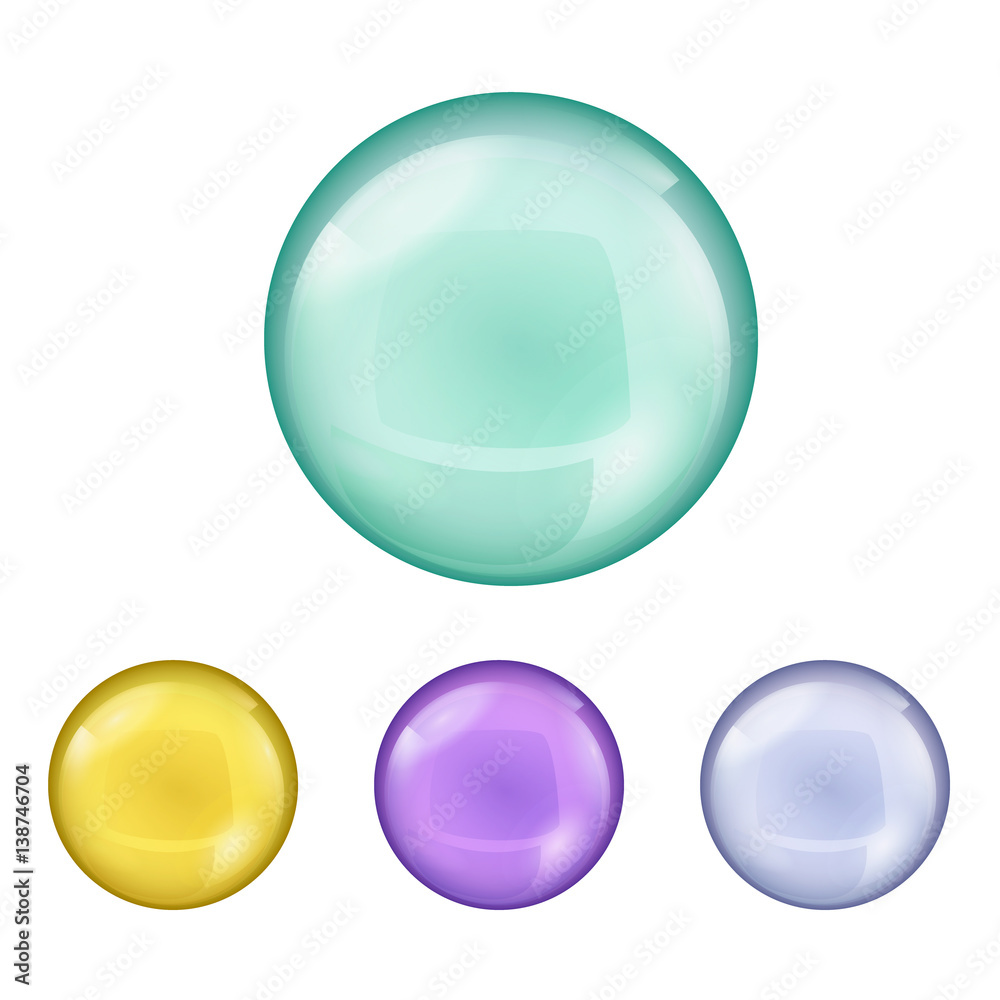 Set of metallic spheres and pearls isolated on white background. Set of metallic spheres and pearls isolated on white background.