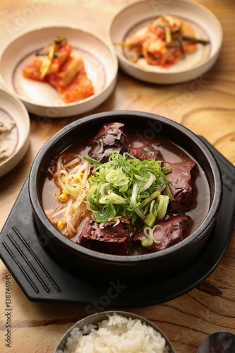 seonji haejangguk. Ox Blood Hangover Soup.